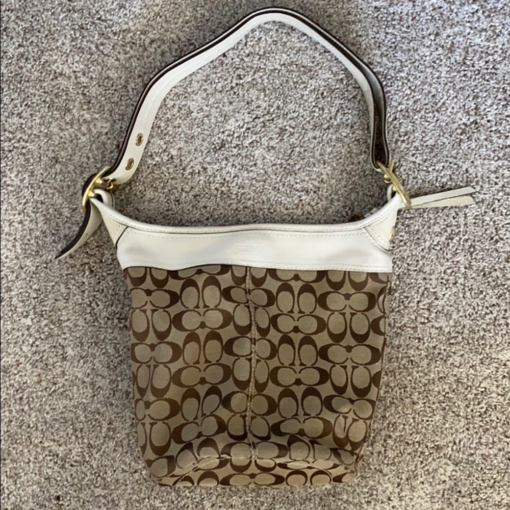 Coach signature bucket tote